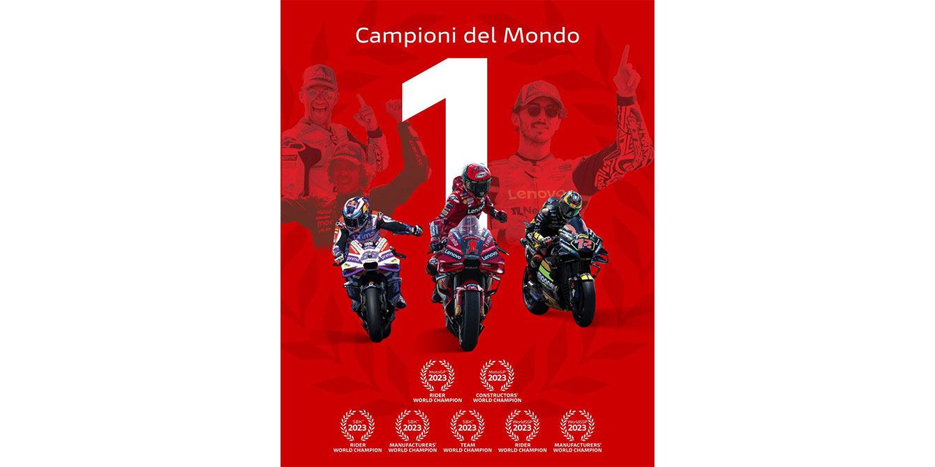 Η Ducati κυριαρχεί στον κόσμο των αγώνων με τον Francesco Bagnaia