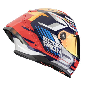 SCORPION EXO-RACE AIR KOBRA BLUE YELLOW RED