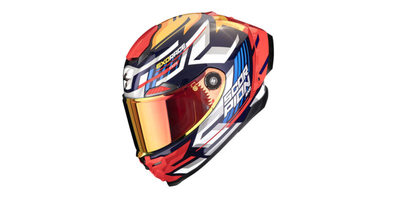 SCORPION EXO-RACE AIR KOBRA BLUE YELLOW RED