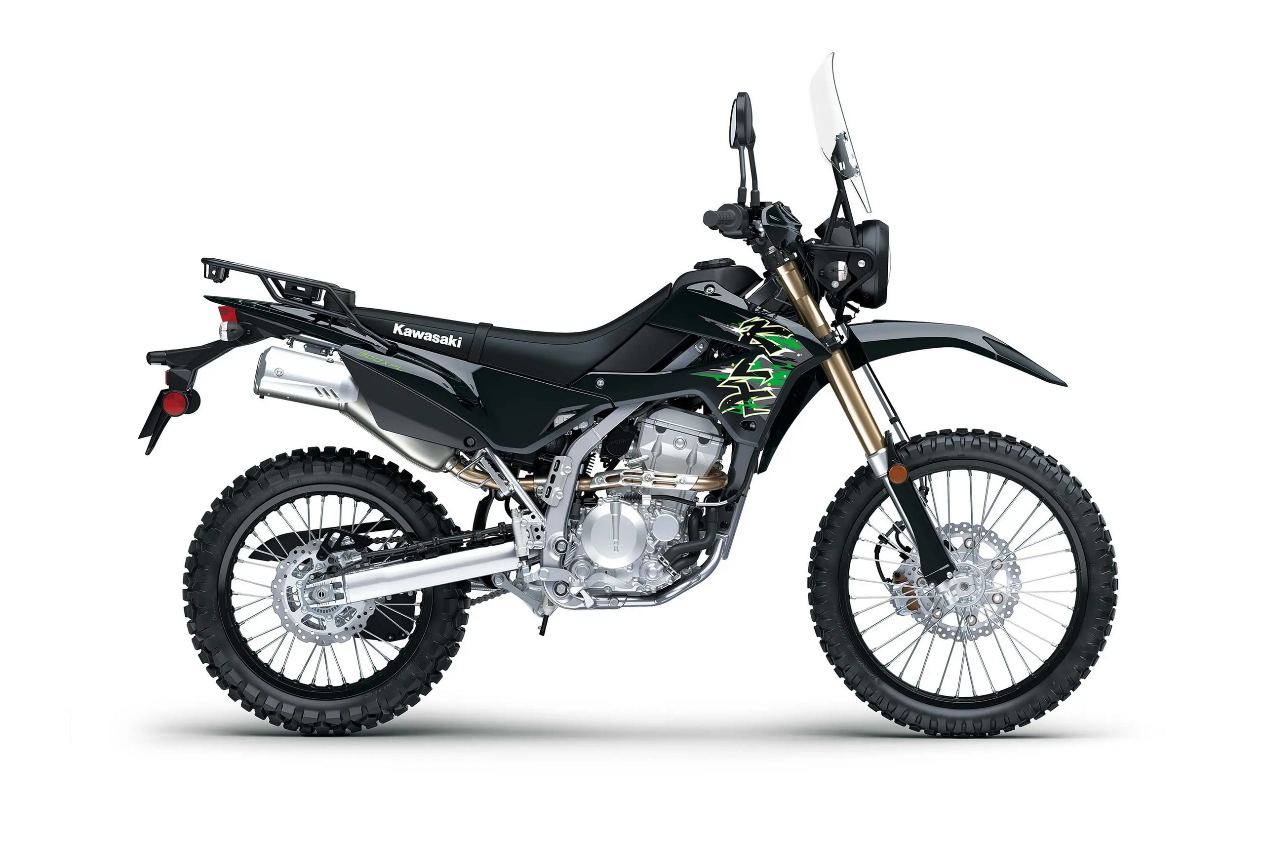 Kawasaki KLX300 2027 XPL με ψηλό παρμπρίζ και σχάρα